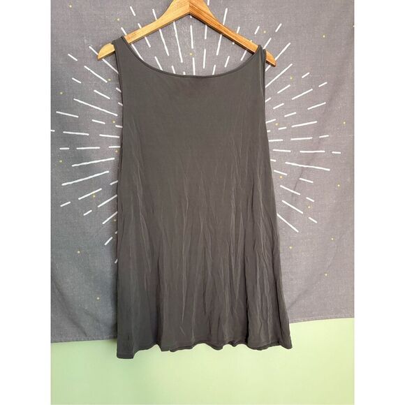 Eileen Fisher Gray Silk Tunic Tank - Picture 6 of 6